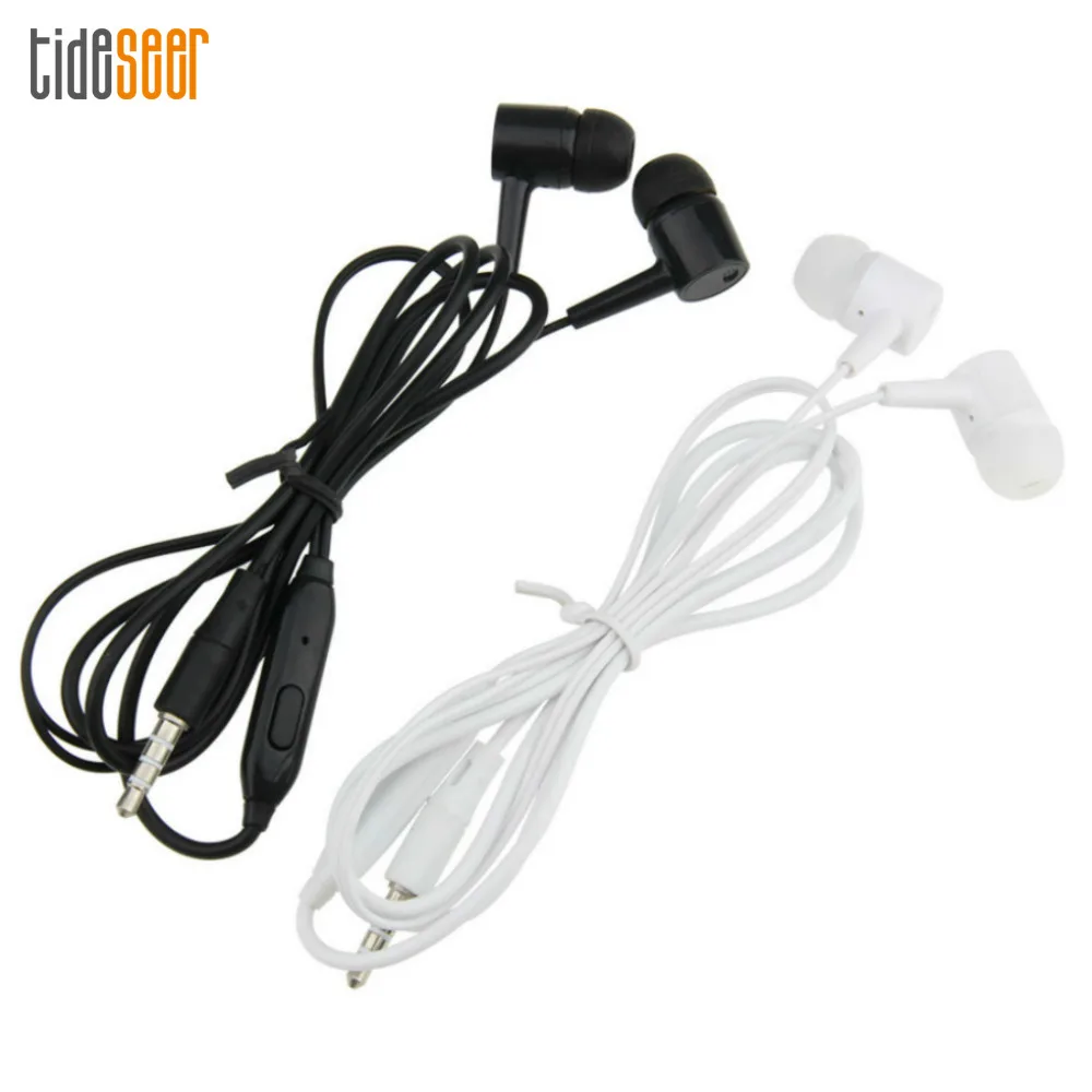 

100pcs 3.5mm Wired Earphones Super Bass Headset Sport Music Earbuds with Microphone for Samsung Galaxy S5 S7 Xiaomi Redmi Honor