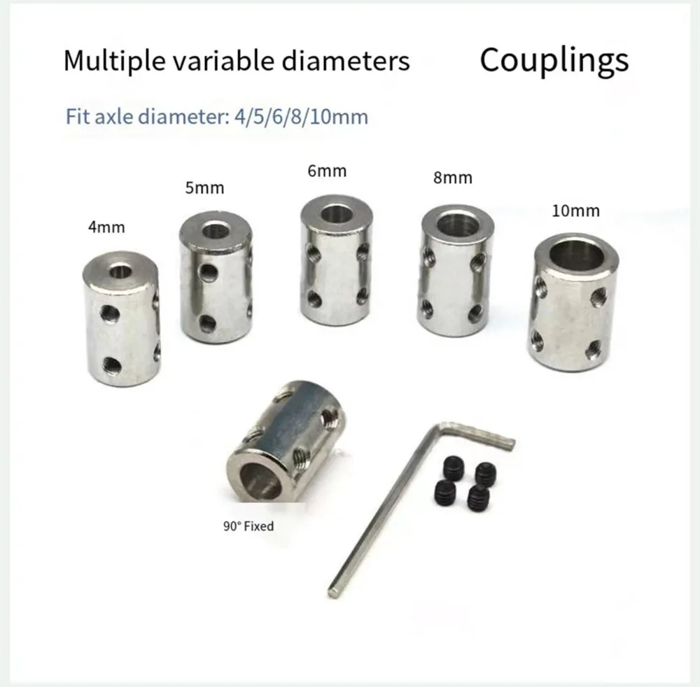 3.17/4/5/6/8/10/12mm 45 steel Motor Shaft Coupling Coupler Transmission Connector Sleeve Adapter For  RC Boat Car Airplane