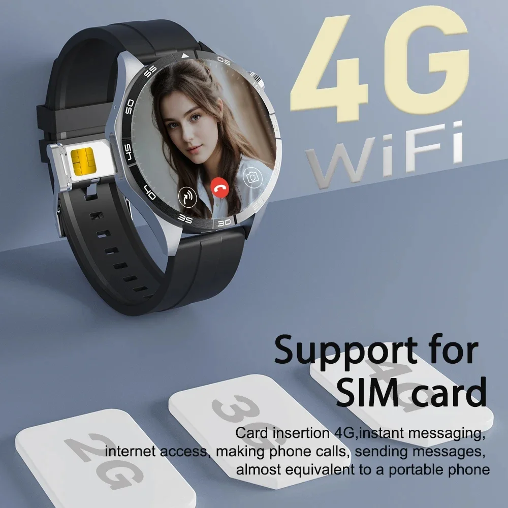 Nuovo Q83 4G SIM Card Astuto Della Vigilanza Degli Uomini GPS Ftiness Orologio IP68 Impermeabile 1.43 pollici Chiamata Bluetooth Smartwatch Per Android IOS