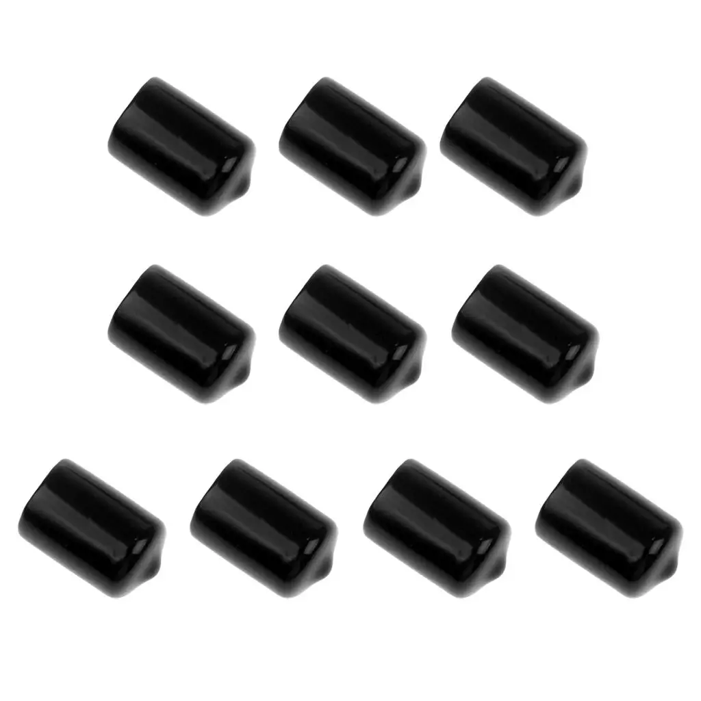 

10 Pieces Pool Cue Tip Screw-on Accessory 12mm Durable Replacement Billiard Cue Head Protector for Billiards Tool Kit