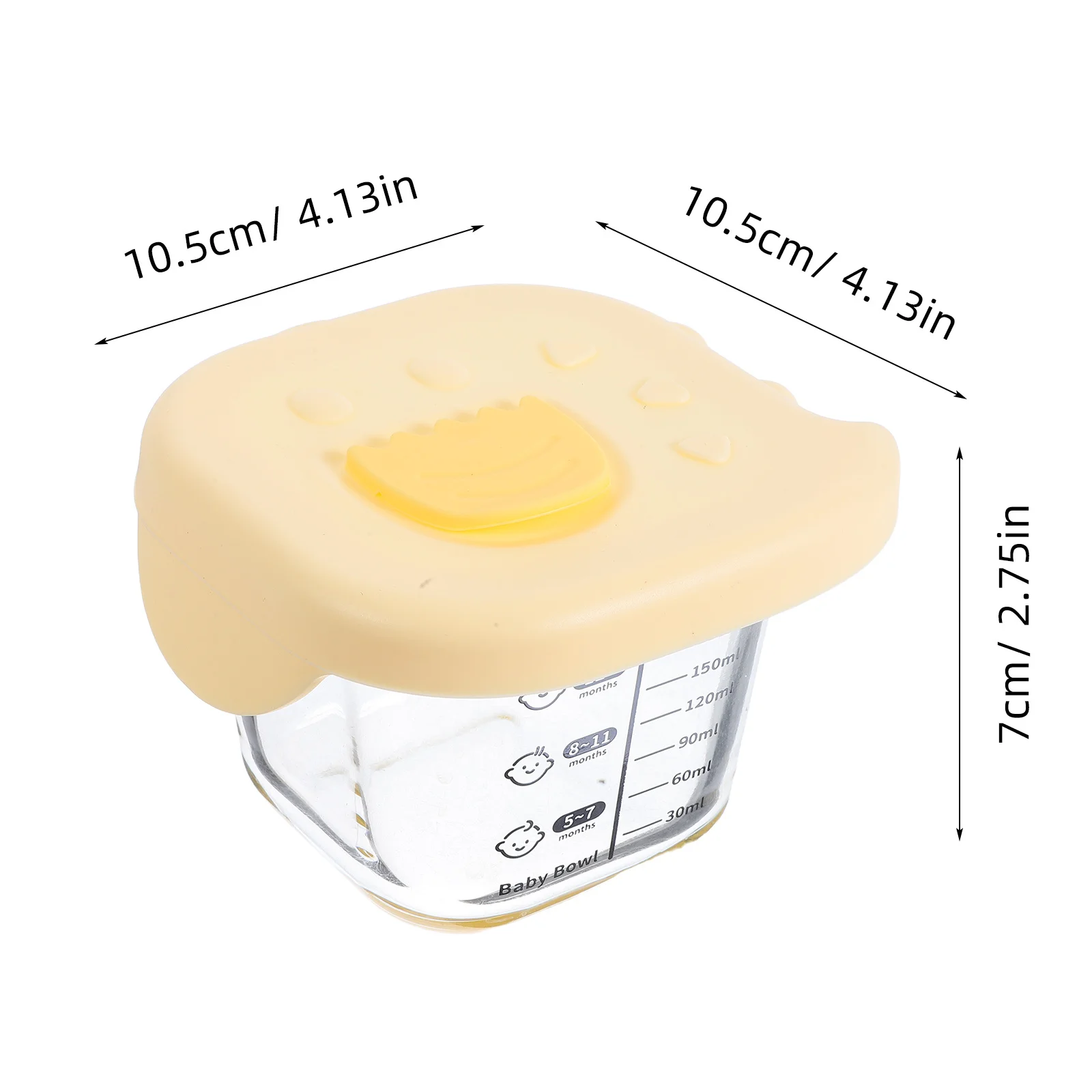 2 قطعة 230 مللي أطباق طعام للأطفال زجاجية مانعة للتسرب محكم في الميكروويف آمنة حاويات تخزين المواد الغذائية التكميلية وجبة خفيفة للرضع طازجة #6