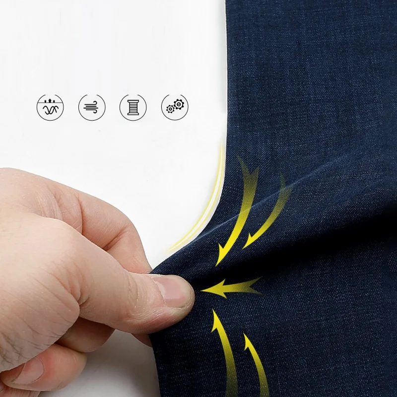 بدلة لحام من قماش الدنيم ملابس العمل معطف جينز معطف عامل مرن مرحبا فيس آمن إصلاح ميكانيكي كهربائي قابل للتمدد لحام موحد