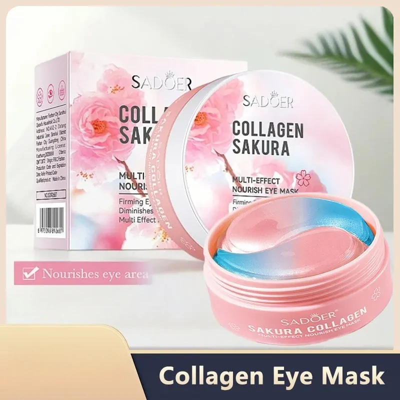 

Коллагеновая маска для глаз Сакура уменьшает темные круги, удаляет мешки под глазами, увлажняет, подтягивает и применение патчей для ухода за кожей.