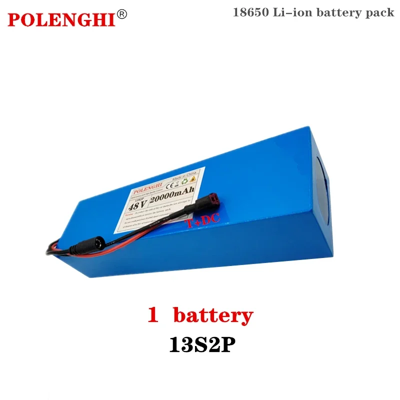 POLENGHI XT-60/T plug 13S2P 36V 20000mAh 20Ah 18650 rechargeable lithium-ion battery pack, built-in BMS circuit protection board