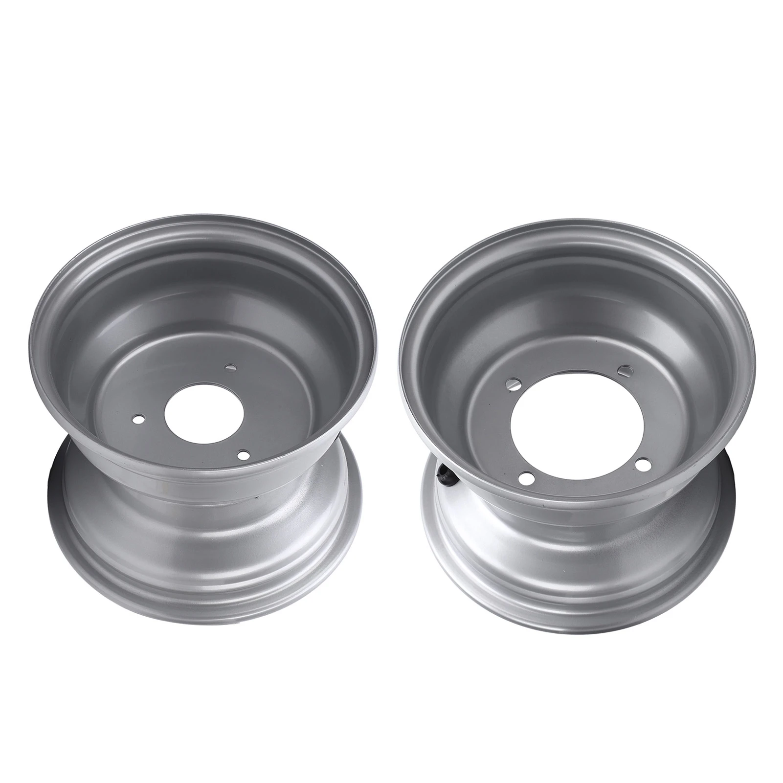 8 Inch ATV Wheel Rim 18X9.50-8 ATV Wheel Rim Simple Installation High Strength Aluminum Alloy Silver for Go Karts  Carts