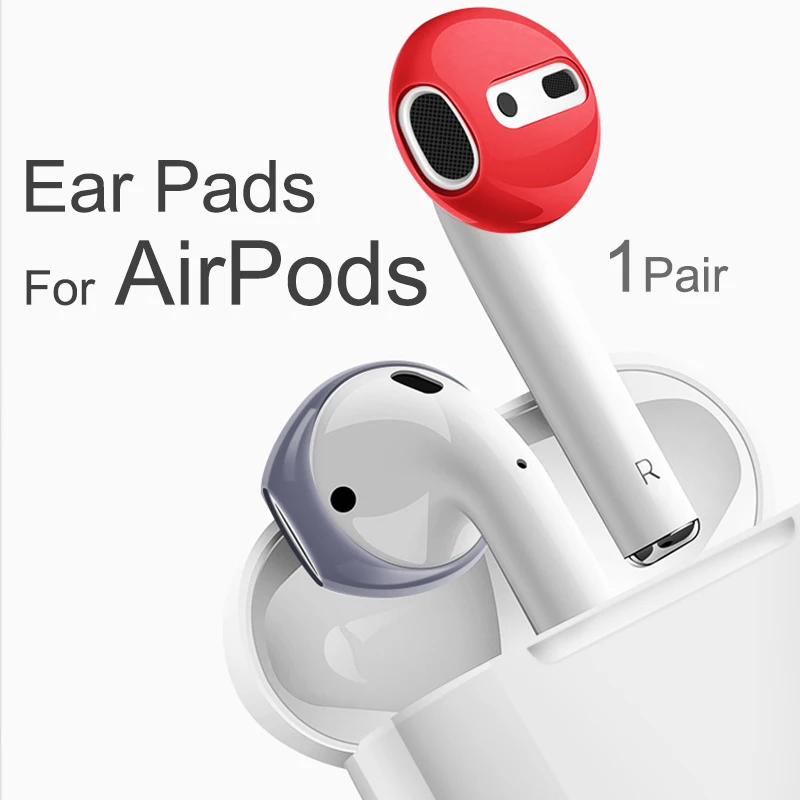 Almofadas de ouvido para airpods fones de ouvido sem fio para iphone 7 8 plus silicone tampas de ouvido caso earpads