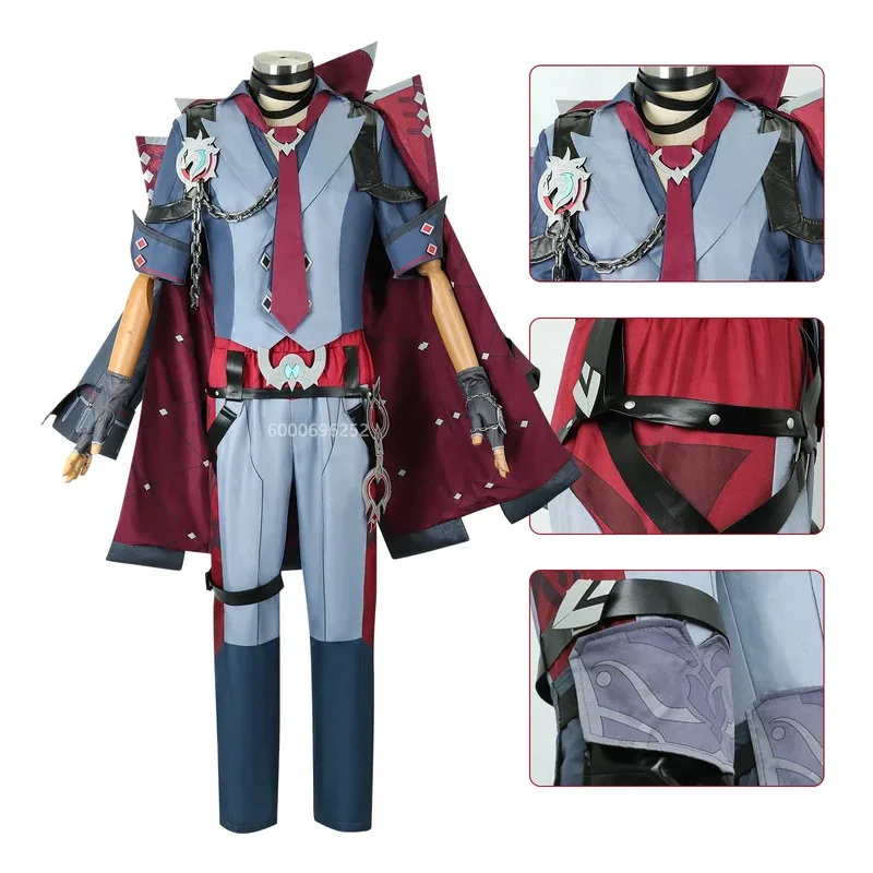 

Genshin Impact Wriothesley Cosplay Costume Uniform Wig Anime Chinese Style Halloween Costumes Men’s Outfit for Cosplay Events