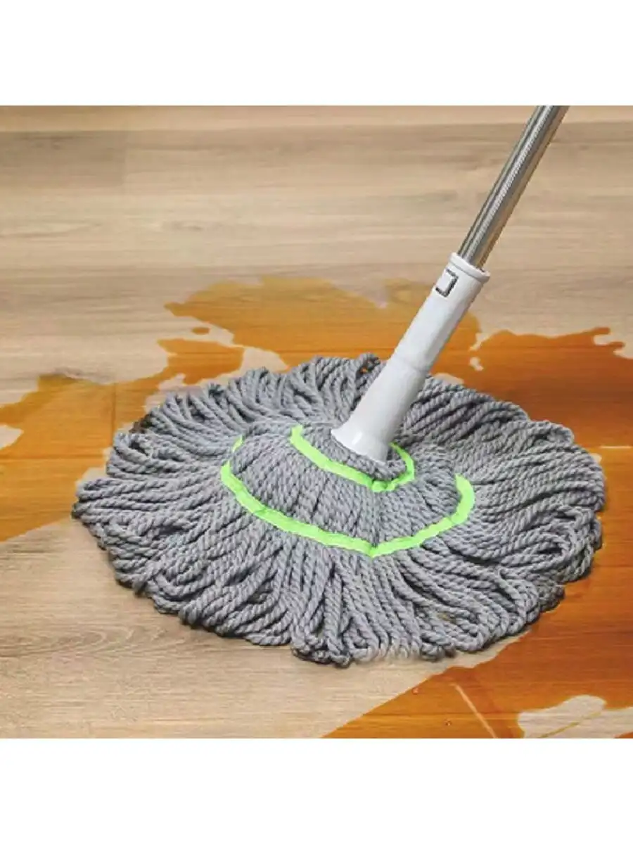 

Hands-Free Spin Mop Set Telescopic Rod Reusable Self-Twisting For Home Multi-Scene Cleaning