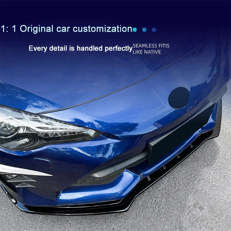 1Pcs Black ABS Front Lip Front Shovel Front Corner Modification Accessories For Toyota Subaru GT86 FT86 2017‑2020 Style