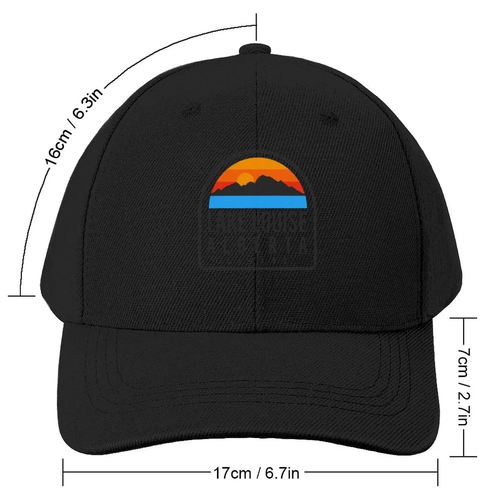 Lake Louise Alberta Canada Vintage Retro Adventure Travel Mountain Hiking, Camping Baseball Cap