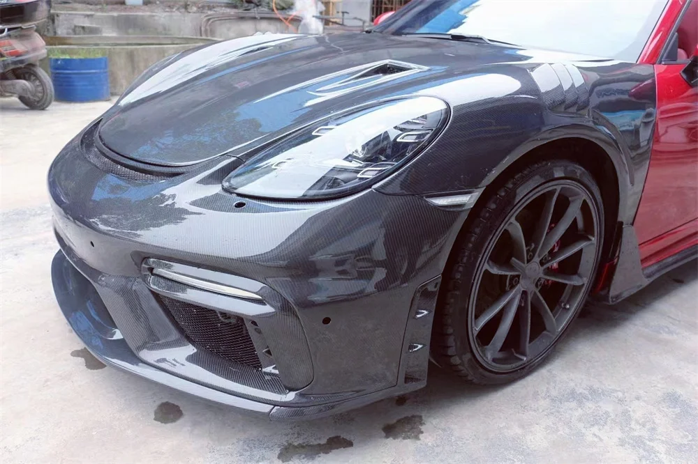

A Pair of Body Kit for Porsche 718 Boxster Cayman Modified with RS Style All Carbon Fiber Fenders