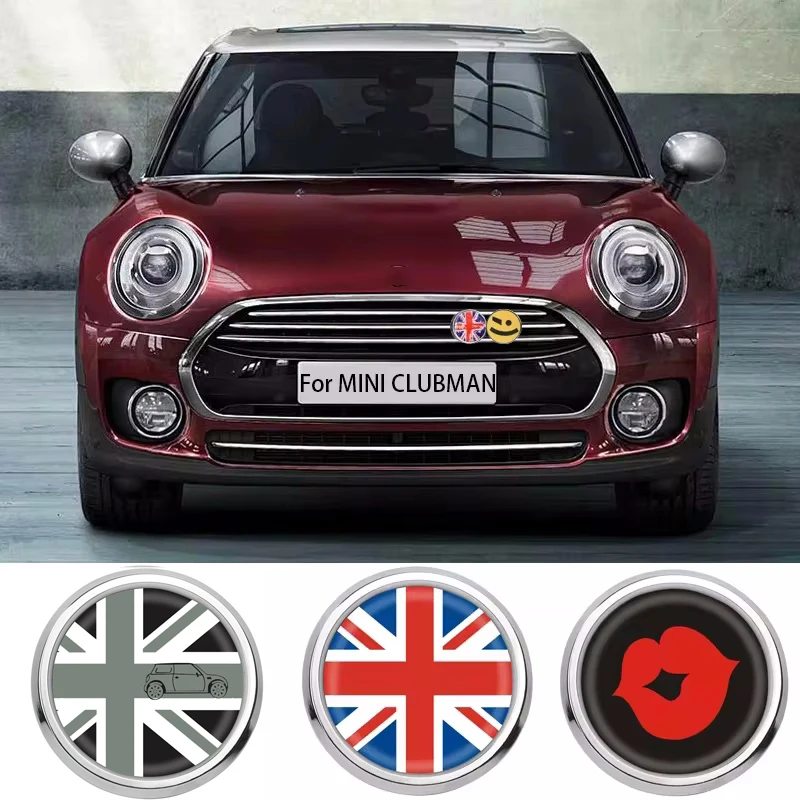 For MINI Cooper JCW S One Countryman R60 R61 F55 F56 F60 R55 Car Front Grille Emblem Stickers Badge Decoration Car Accessories