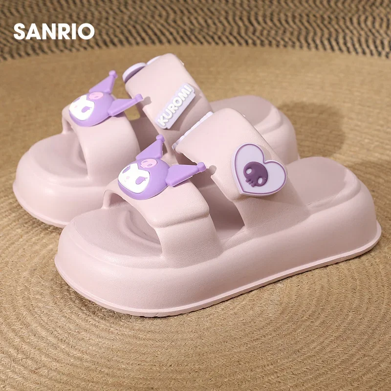 Anime Sanrio Hello Kitty Non-slip Children's Slippers Cute Cartoon Students Summer Sandals Fashion EVA Soft Bottom Beach Shoes