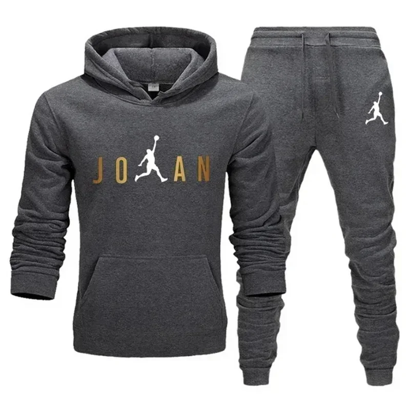 

Autumn/Winter men and women fashion casual, sportswear set outdoor, fitness jogging hoodie + elastic waist pants 2 sets