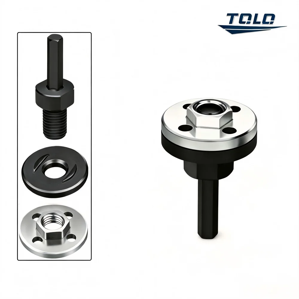 Adaptateur de meuleuse d'angle pour perceuse, mandrin à 4 mors, tête de conversion multifonction, accessoire d'outil électrique pour la découpe, le ponçage et le meulage, clé 5-en-1