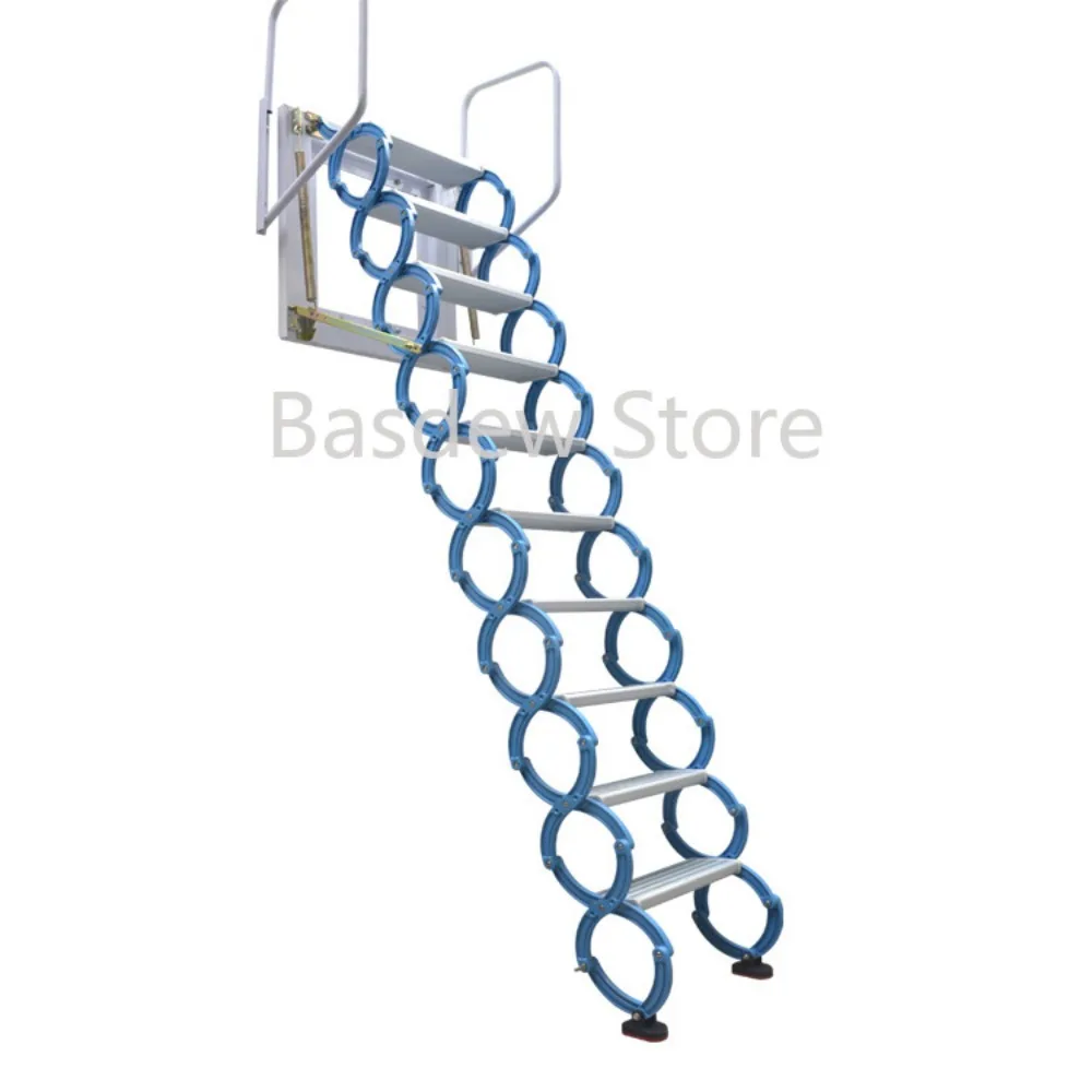 

Wall Hanging Loft Stairs Villa Duplex Telescopic Ladder Folding Invisible Flexible Ladders Wall Hanging Stairs