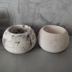 Okrągły beton świeca słoik silikonowe formy DIY Handmade soczyste Cement sadzarka żywica silikonowe formy gipsowe schowek Home Decor