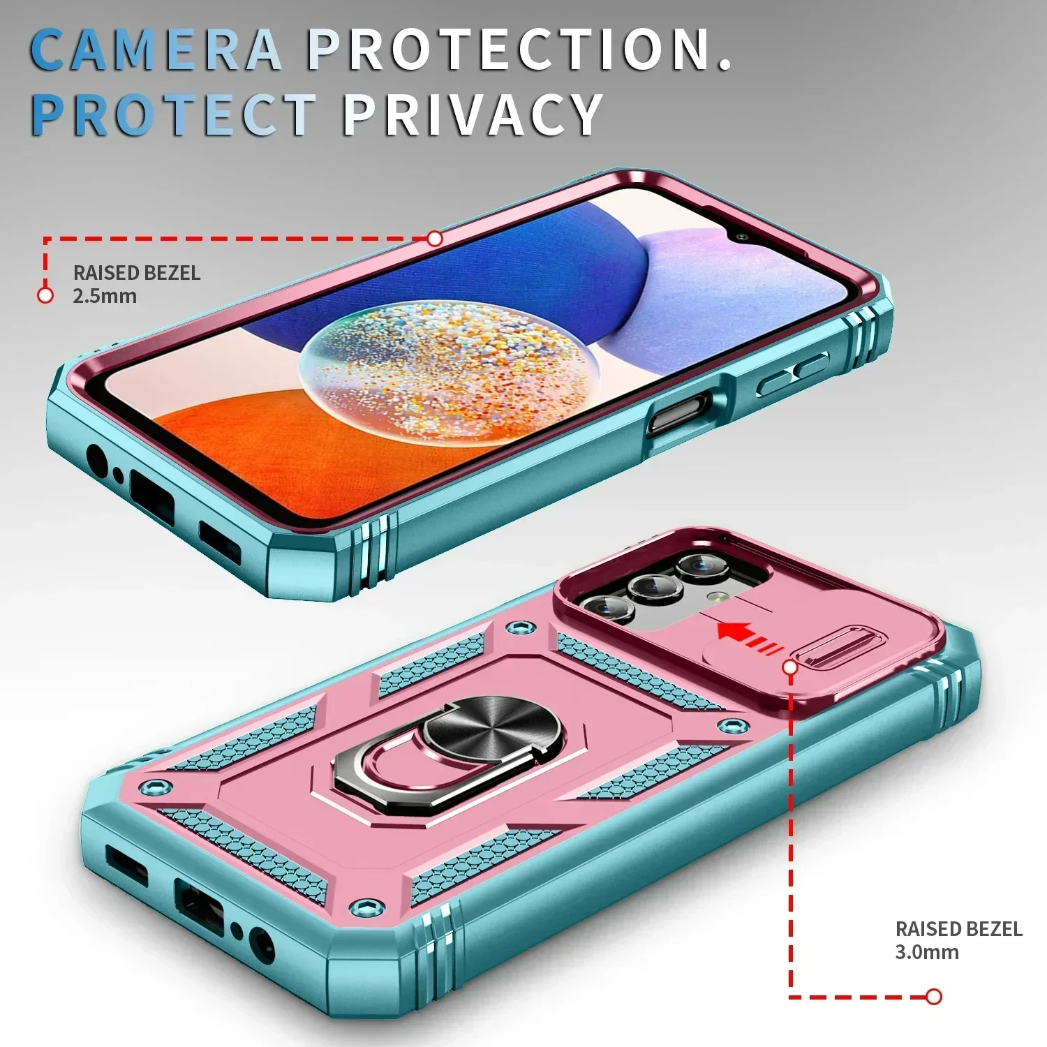 Anti-Knock Hard Phone Armor Case for Samsung Galaxy S24 S23 S22 S21 Ultra Plus Camera Galaxy A54 A14 A34 A12 A53 A13 A52S Cover