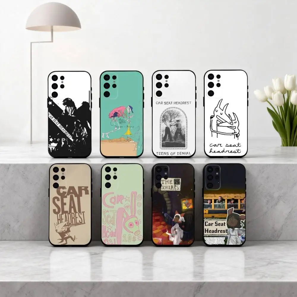 

C-Car S-Seat H-Headrest B-Band Phone Case For Samsung S25,S24,S21,S22,S23,S30,Ultra,S20,Plus,Others Soft Black Cover