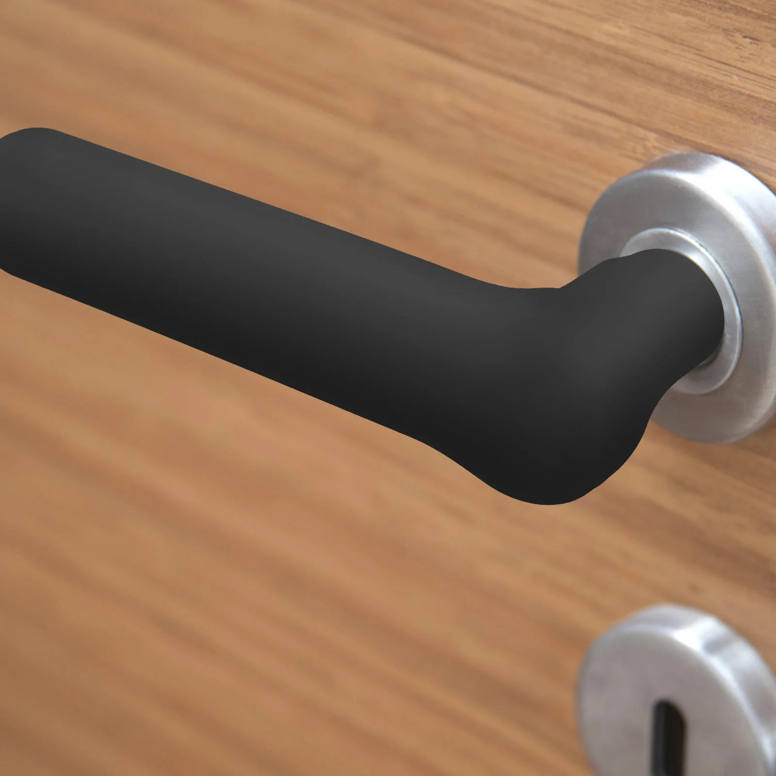 6 個のドアハンドルカバーシリコン衝突防止プロテクターベビーチャイルドプルーフ安全ノブカバー頭の怪我を防ぎ壁の損傷を防ぎます