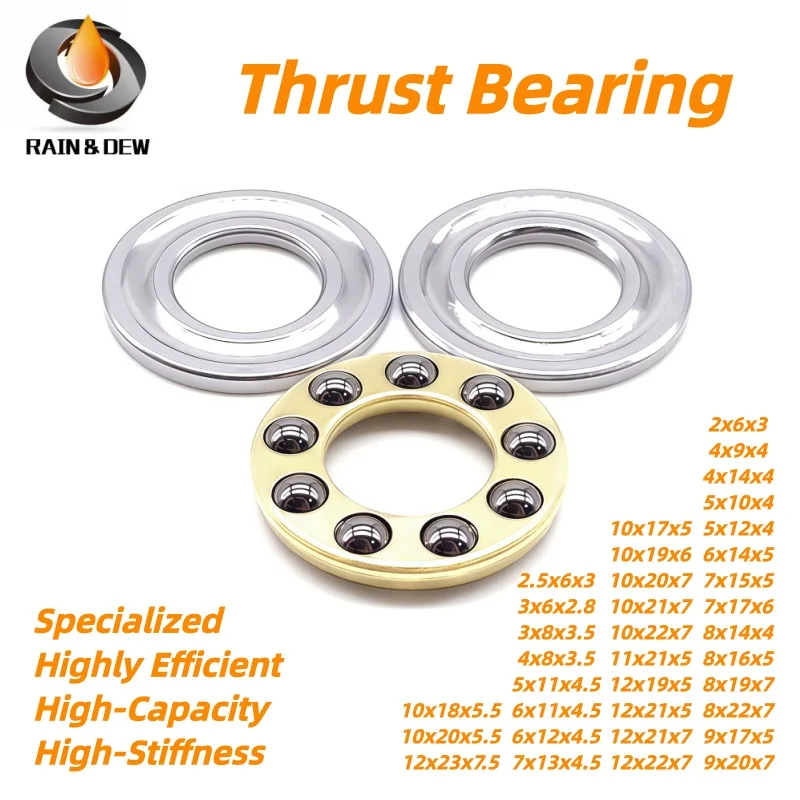 10 sets F2-6M F3-6M F3-8M F4-10M F5-11M F6-14M F7-15M F8-16M Miniature Thrust Ball Bearing 3D Printer Min Axial Ball Bearings