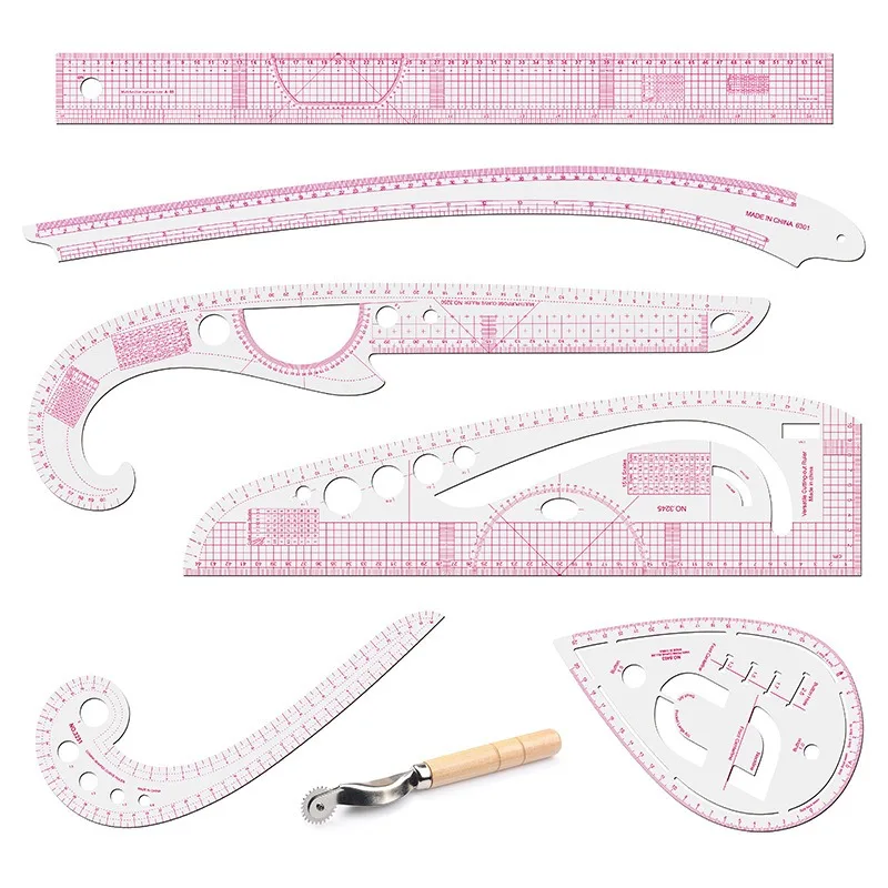 Tailor Measuring Ruler Kit DIY Pattern Sewing Rulers Drawing Quilting Clothing Patchwork Cutting Curve Craft Tools