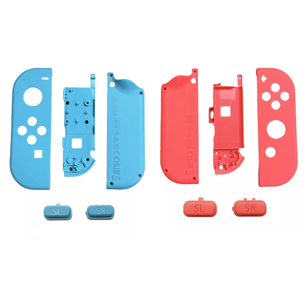 Original Replacement Joycon Housing Shell Case SL SR Button Middle Battery Cover for Nintendo switch Joy-con Red and Blue