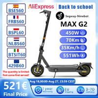 EU STOCK Oiginal Ninebot By Segway Max G2 Electric Scooter 450W Motor 35KM/H Speed 70KM Range New version Foldable KickScooter