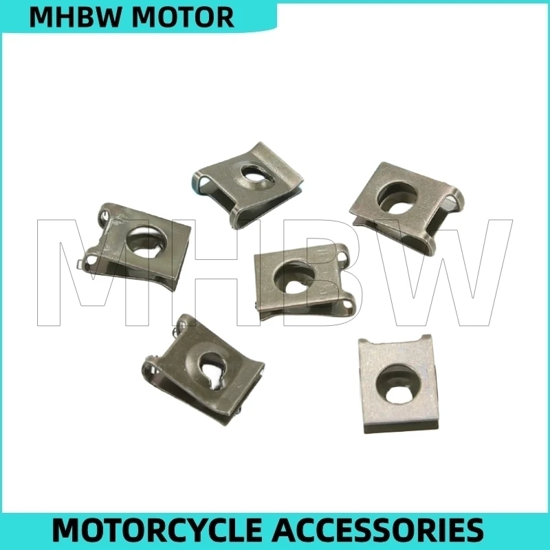 6 قطع من لوحة مشبك صامولة بمشبك لولبي لغطاء بلاستيكي Cf Moto