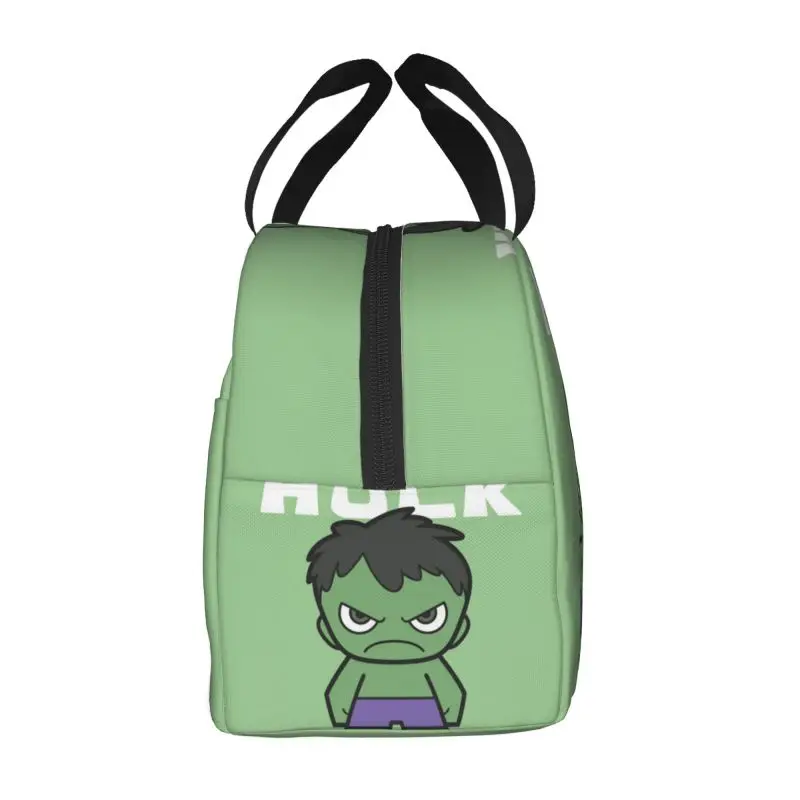 Custom Cute Mini Hulk Insulated Lunch Bags for Women Portable Cooler Thermal Food Lunch Box Outdoor Camping Travel