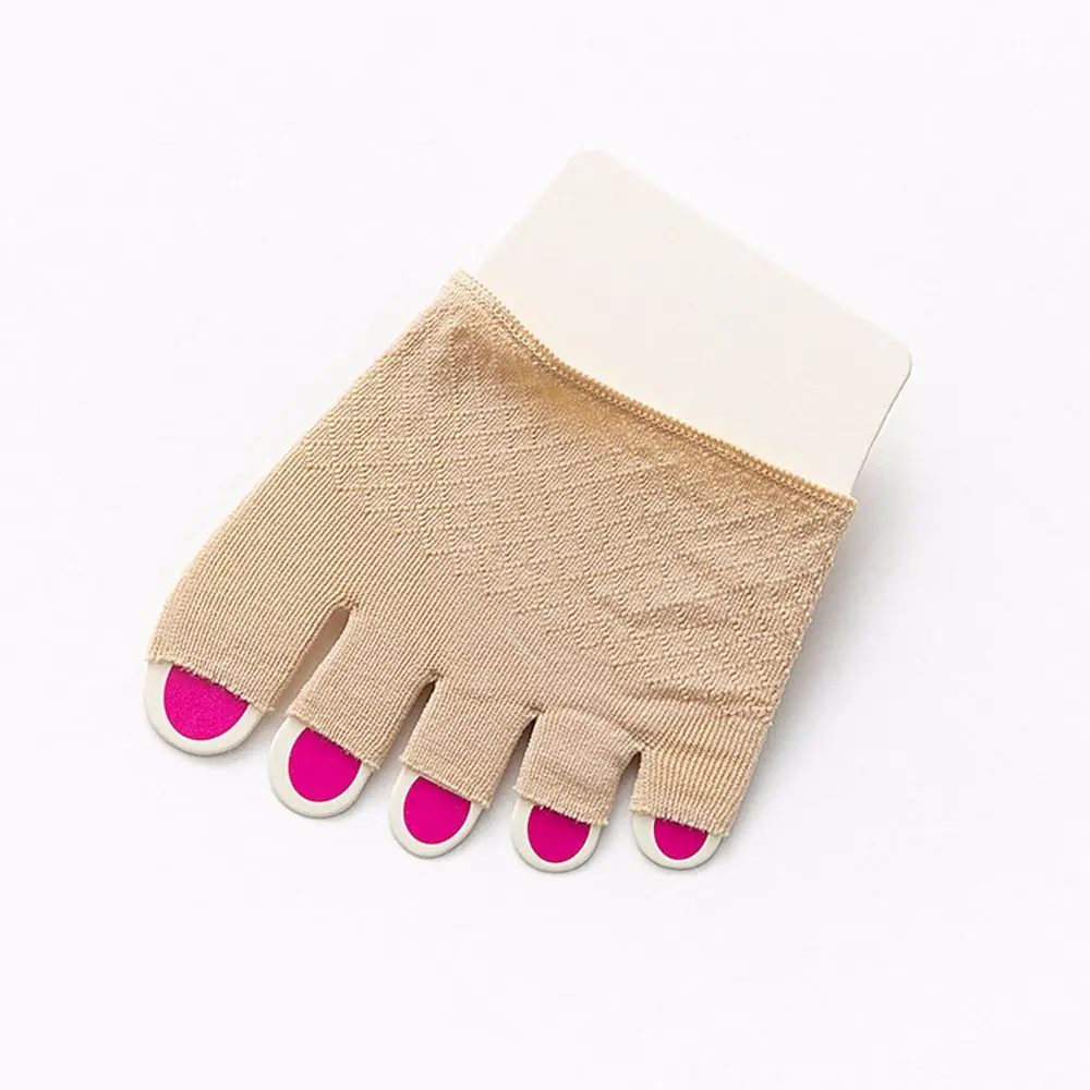 Breathable Thin Summer Women Non-slip Cotton Open Toe Socks Half Palm Socks Sock Slippers