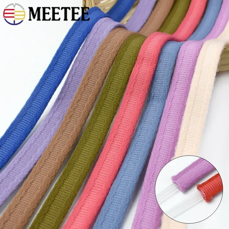 

2/5/10/20M 10mm Nylon Bra Underwire Channeling Ribbon Underwear Wedding Dress Wire Protectiv Tubular Trim Lace DIY Accessories