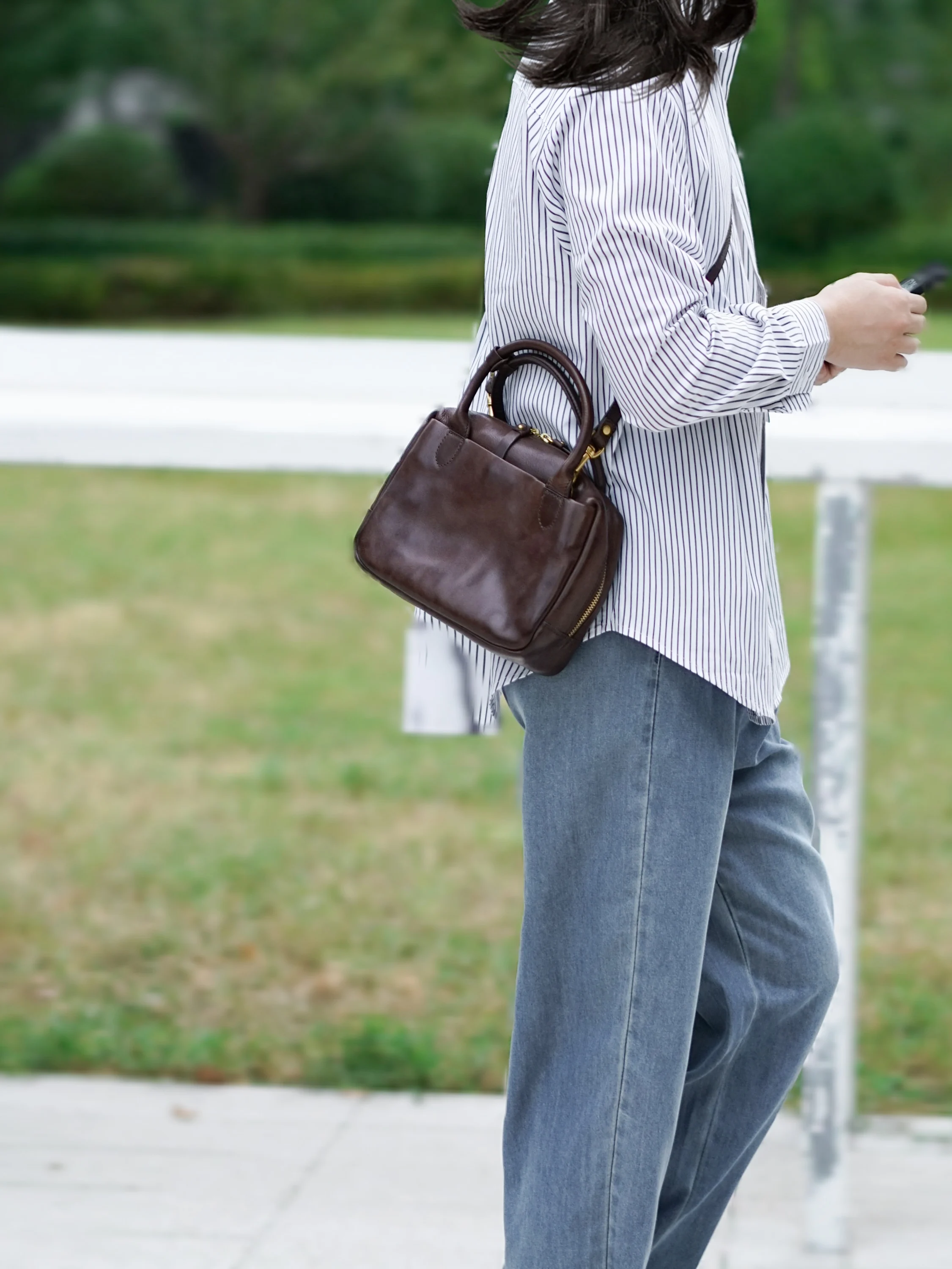 

casual joker fashion handmade genuine leather women's small handbag simple party luxury real cow leather shoulder crossbody bag