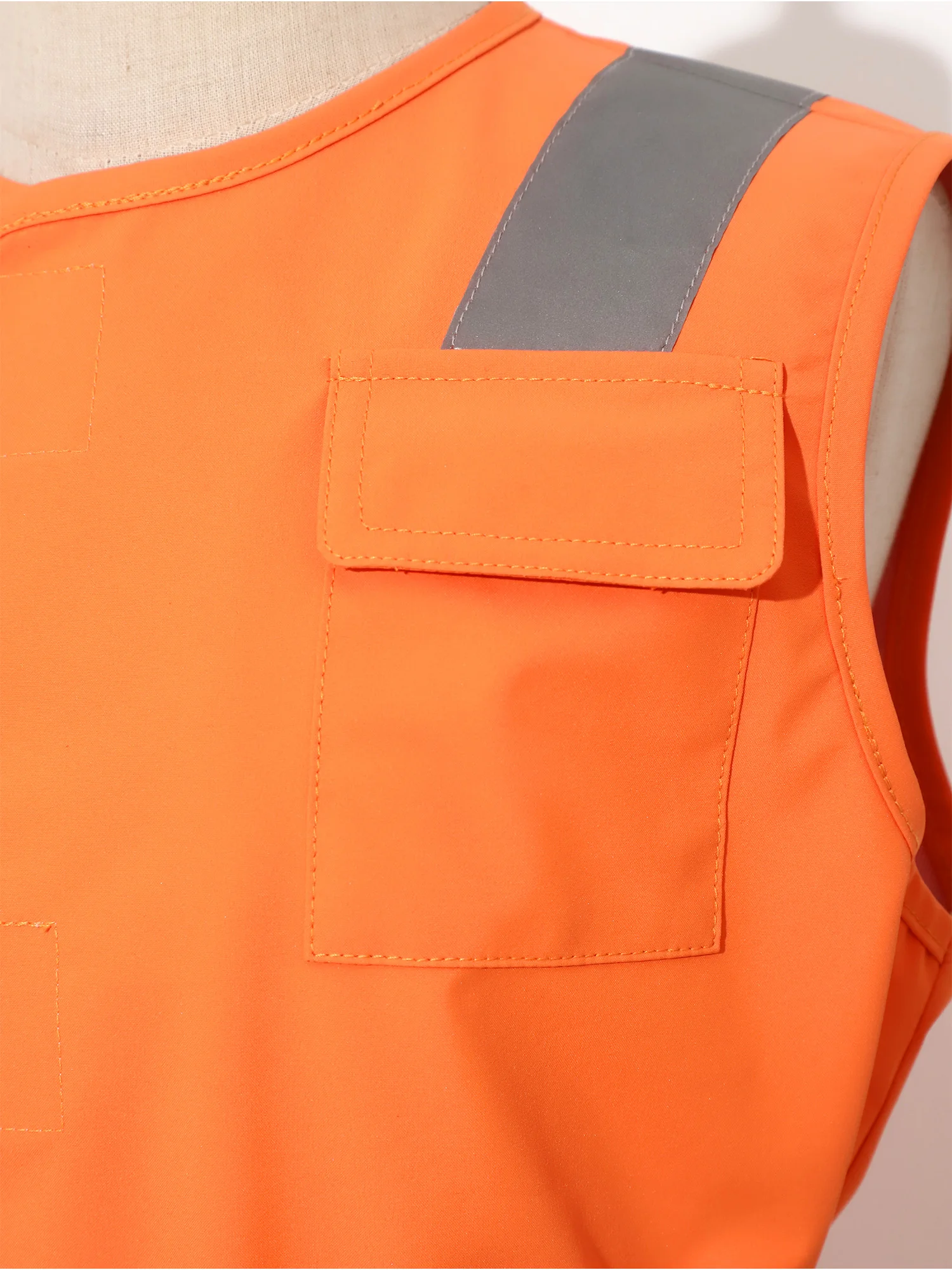 

Unisex Kids Girls Boys Night Safety Vest High Visibility Strips Hook-and-loop Fastener Long Vest Cycling Outdoor Activities Wear