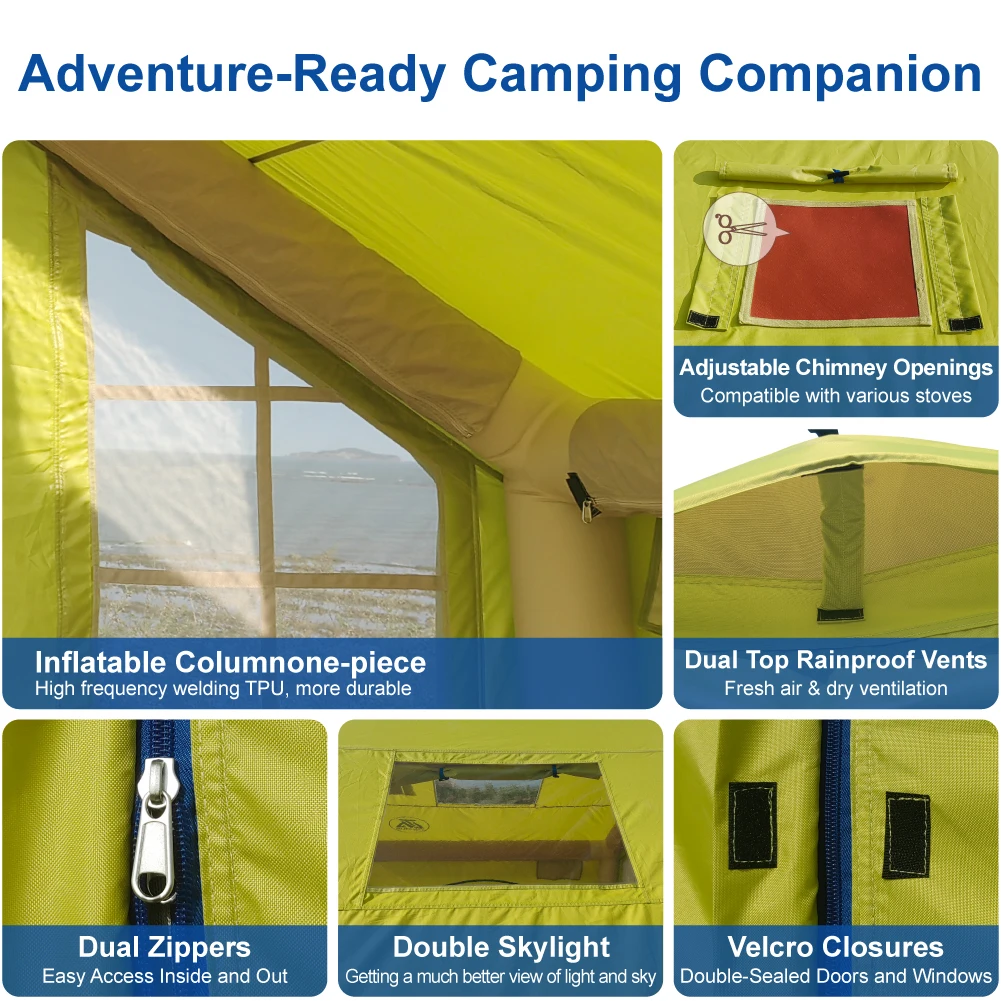 Hot Sale Luxury Large 5-8 Person Big Family Arabic Tent  Waterproof Windproof Camping Outdoor Tent