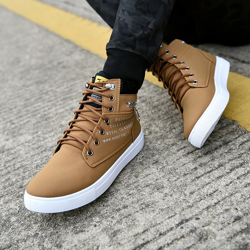 Men\'s Boots Outdoor Comfortable Platform Fashion Wear-Resistant Youth Trend High Top Walking Casual Spring and Autumn Main Push