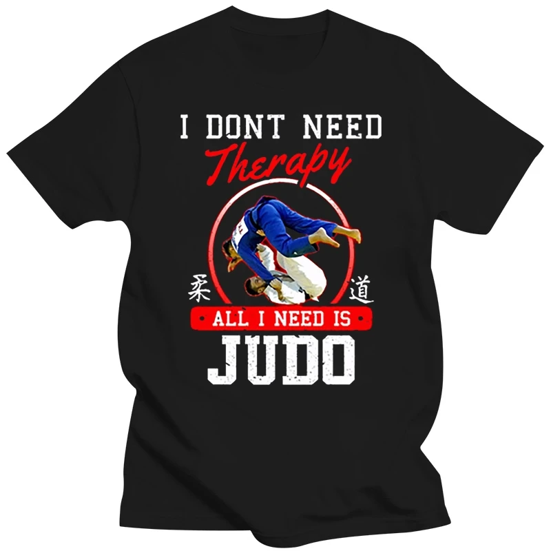 MMA Judo Mixed Martial Arts Gym Training Mens Black Cotton T-shirt Top Tee