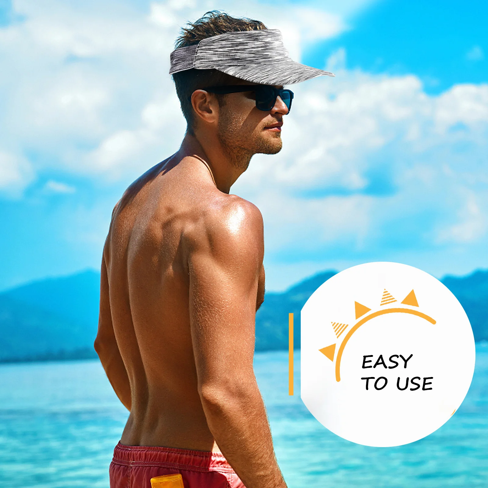 

1pc Sun for Men Women Outdoor Breathable Wide Brim Hats Visor Cap Sunshade Camping Travel Daily Wear Empty Hat Sun Block Hat