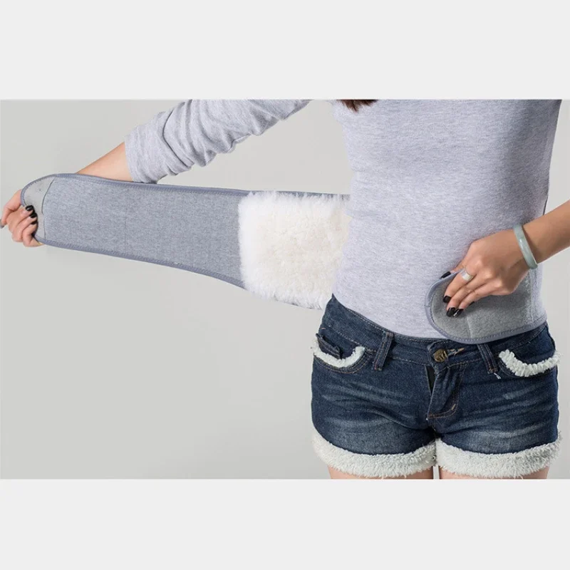 Winter New Wool Waist Protection Fur One Sheepskin Men and Women Warm and Thick Cashmere Australian Pure Wool Belt