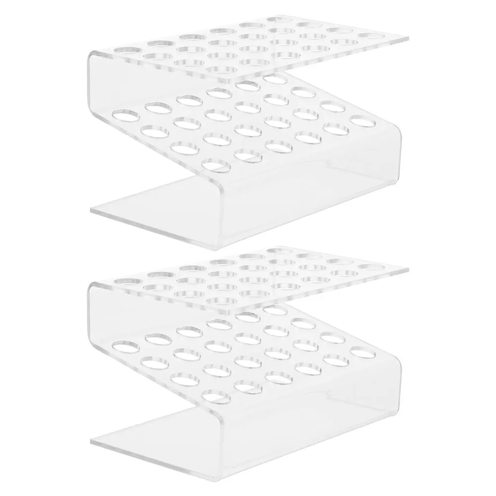 

2 Pcs Penholder Clear Display Stand Round Brush Craft Show Custom Business Beadable Pencils
