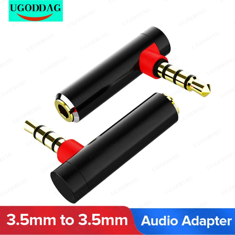 3.5mm L Shape Audio Adapter 3.5 Jack Male to Female 90 Degree Audio Converter Adapter for Aux Speaker Cable Headphone Car Jack