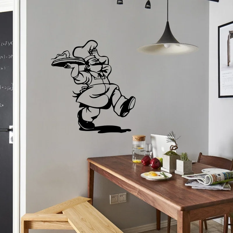 

Fashion Chef Wall Sticker Quote Wall Decal StickersFor Kitchen Room Decor Cooker Frase Wallpaper наклейки шеф повара #125