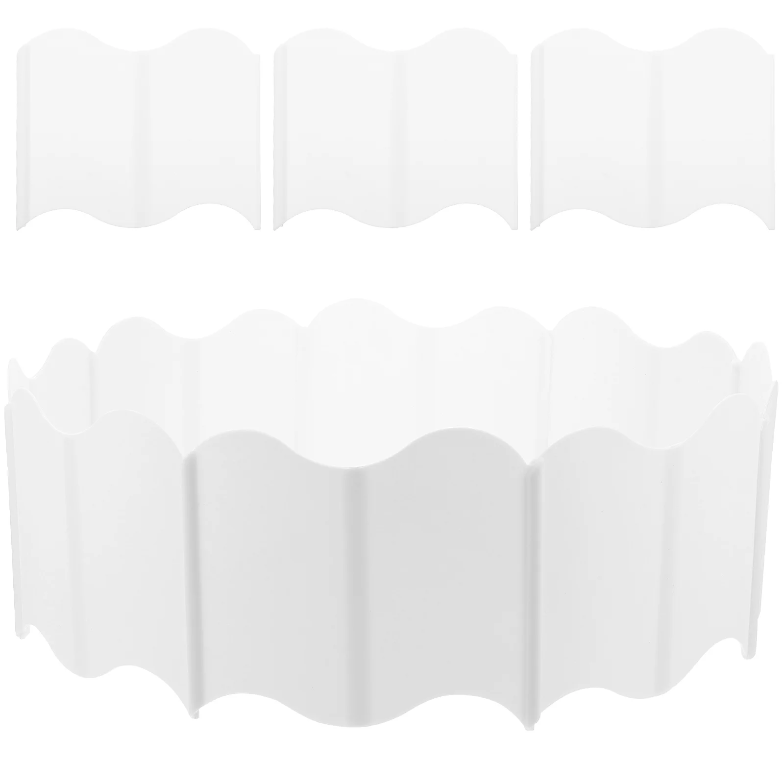 

Garden Fence Plastic Lawn L White Plant Supply Interlocking Edging Courtyard Border DIY Balcony Fence Decorative Flower