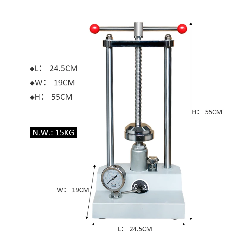 den-tal Lab Hydraulic Press 25MPa Pressure Denture Flask Presser Equipment