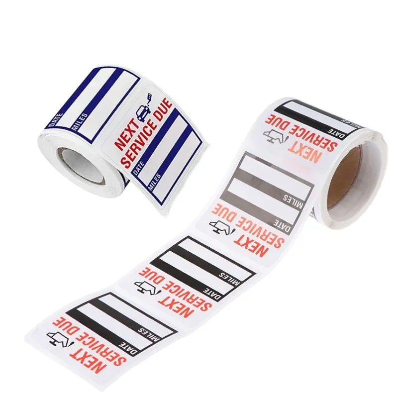 100pcs/roll Oil Change/Service Reminder Stickers Window Sticker Car Sticker
