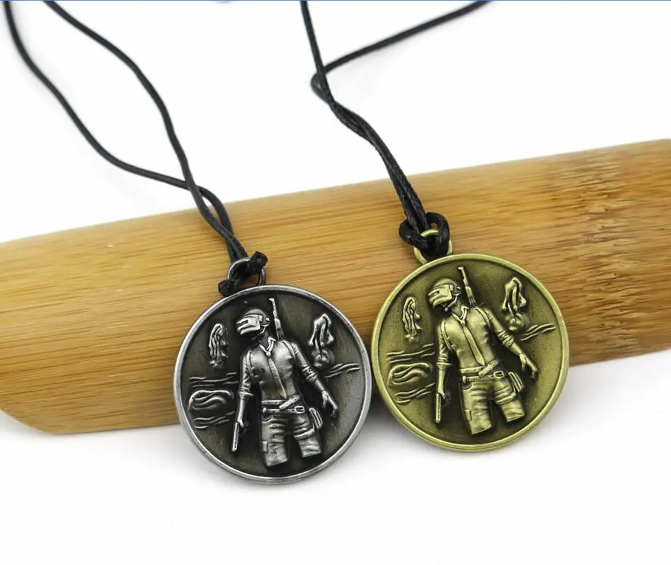 لعبة PUBG Playerunknown's Battlegrounds قناع تنكري سلسلة مفاتيح قلادة المقالي نموذج مفتاح سلسلة قلادة قلادة #6