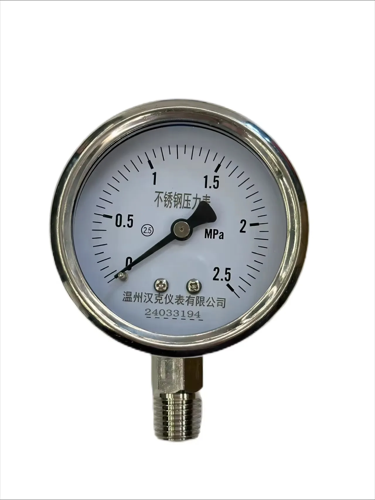 High Quality 100mm 304SS 316ss Stainless Steel Glycerin Filling Water Gas Hydraulic Oil Pressure Gauge Manometer 4