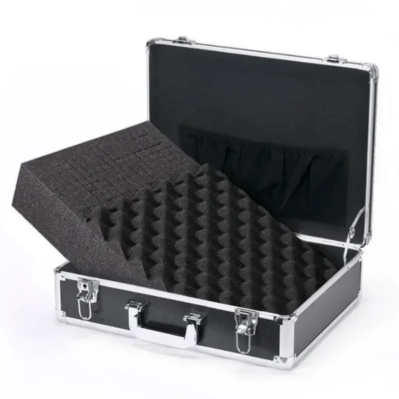 صندوق أدوات معدات ألومنيوم قابل للتخصيص مع صندوق تأثير إسفنجي من القطن السميك #5