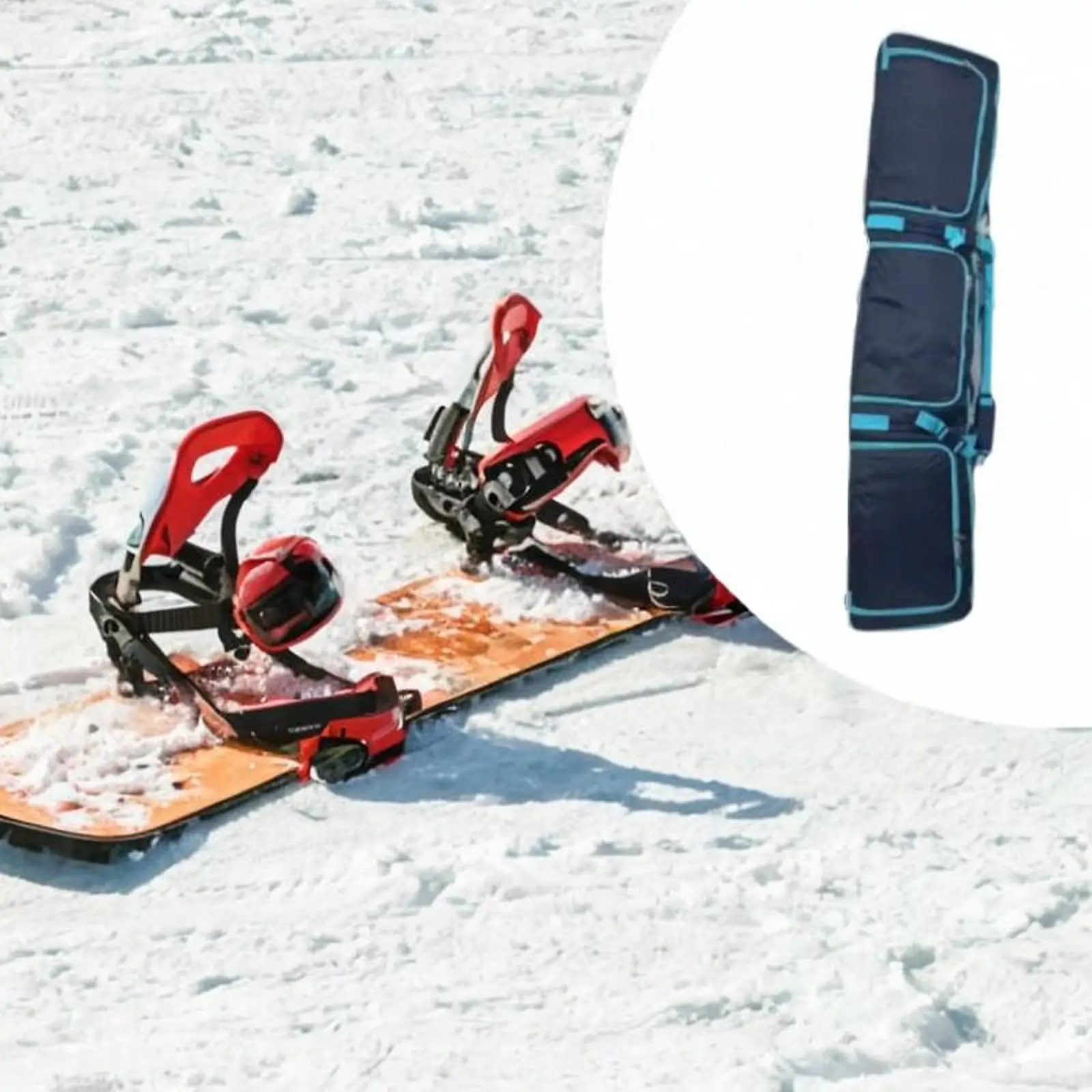 

Snowboard Bag Ski Bag with Wheels Skiing Carrying Bag with Top Handle Large