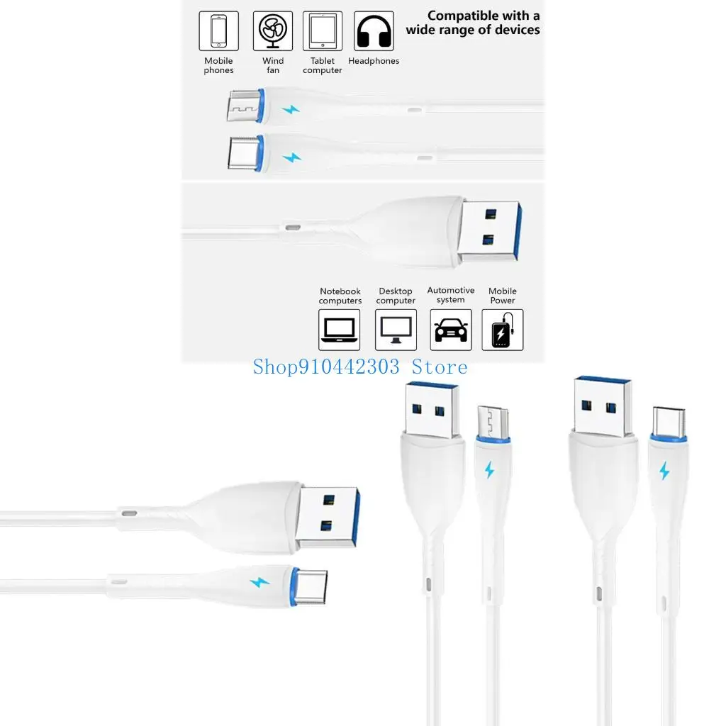 

L4MD 1m USB to Type C/USB 5Pin Power Cable 480Mbps Fast Charging Data Cord Wire